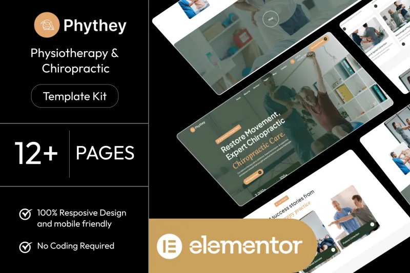 Phythey - Physiotherapy & Chiropractic Elementor Template Kit